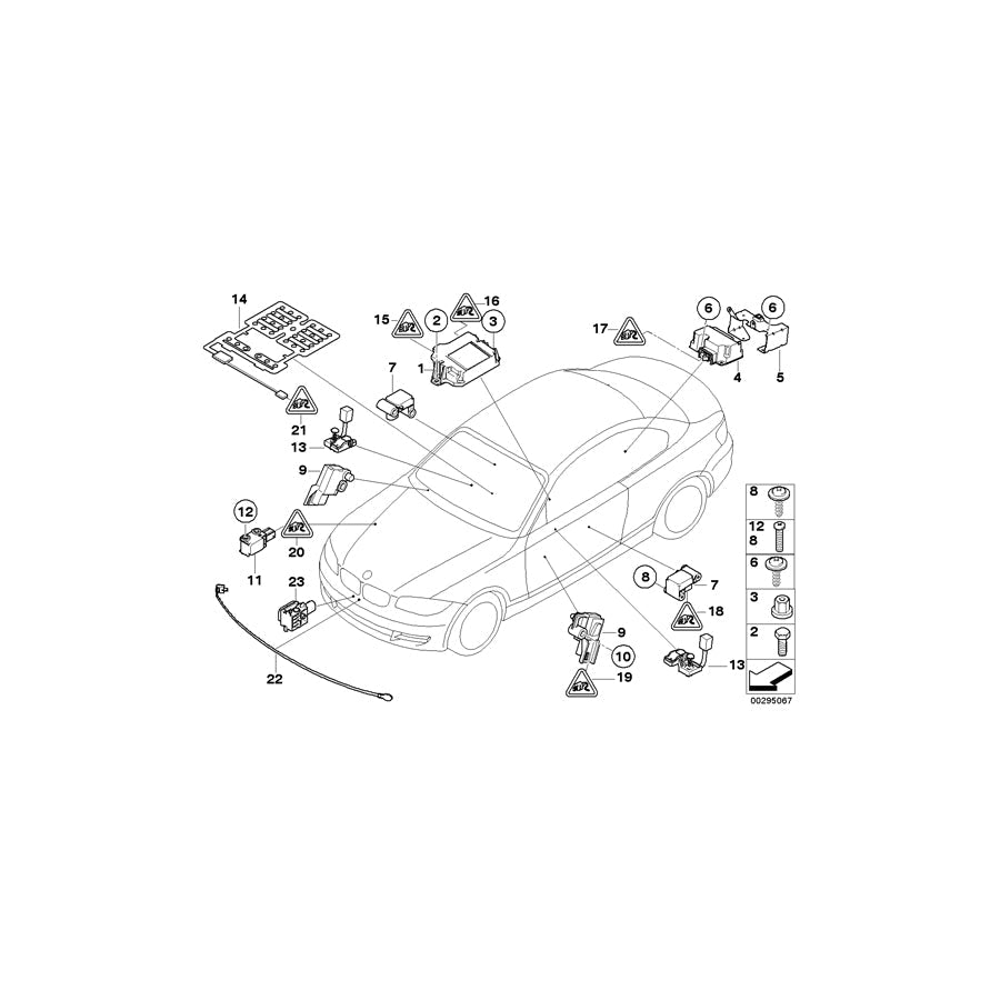 Genuine BMW 65776987967 E88 Bracket For Roll-Over Controller (Inc. 125i) | ML Performance US Car Parts