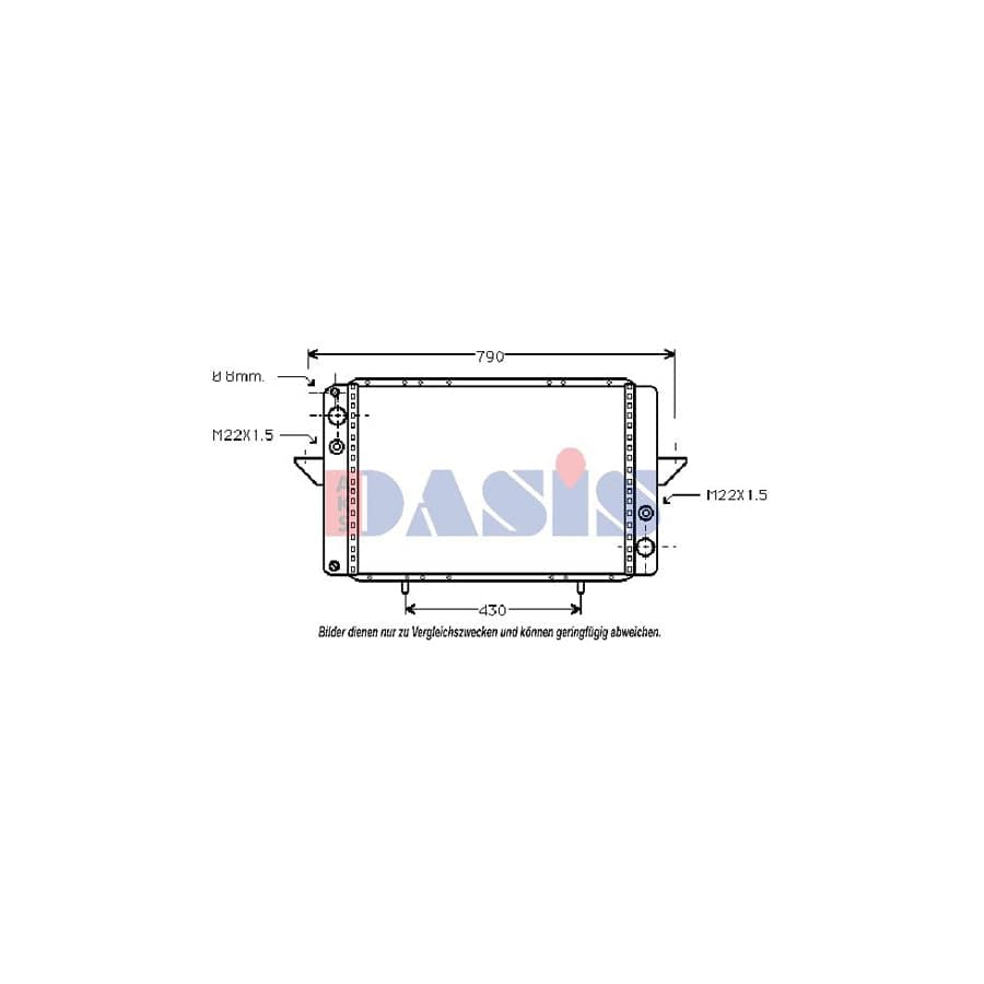 AKS Dasis 181240N Engine Radiator for Renault Master