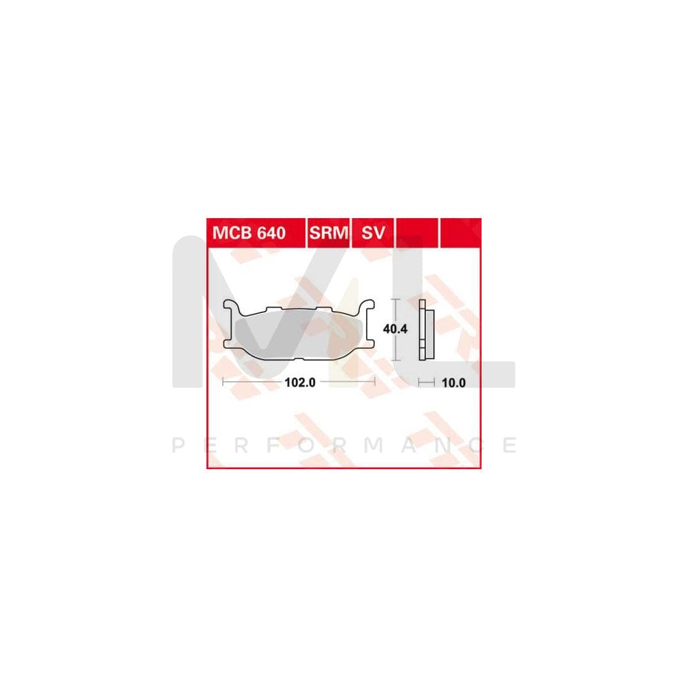 TRW Sinter Maxi Scooter Mcb640Srm Brake Pad Set | ML Performance Car Parts