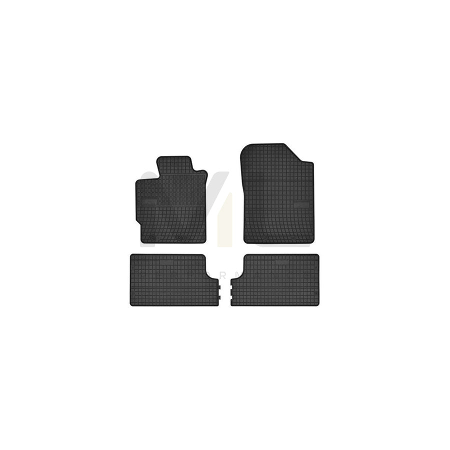 FROGUM Tailored 0808 Floor mat set for TOYOTA Yaris III Hatchback (XP13) Elastomer, Front and Rear, Quantity: 4, Black, (LHD)
