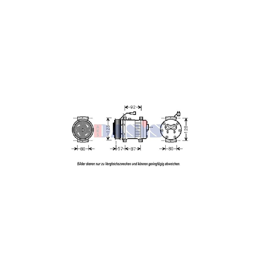 AKS Dasis 851803N Compressor, Air Conditioning for Land Rover Defender