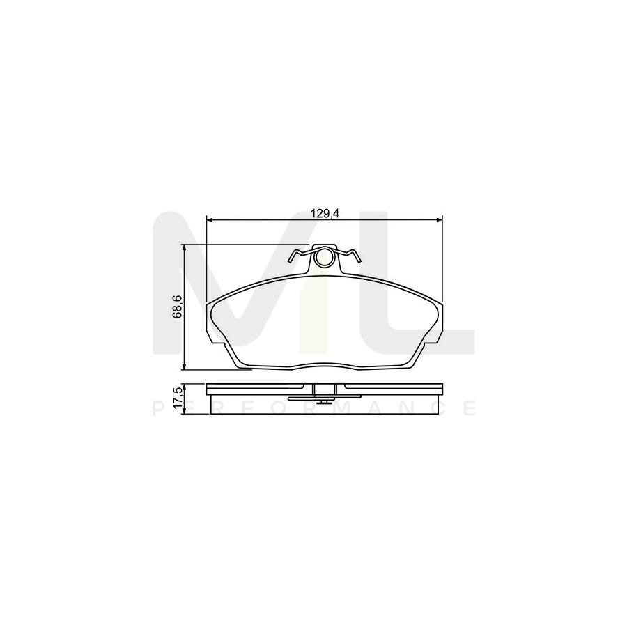 Bosch 0986495228 Brake Pad Set For Land Rover Freelander BP1526 | ML Performance Car Parts