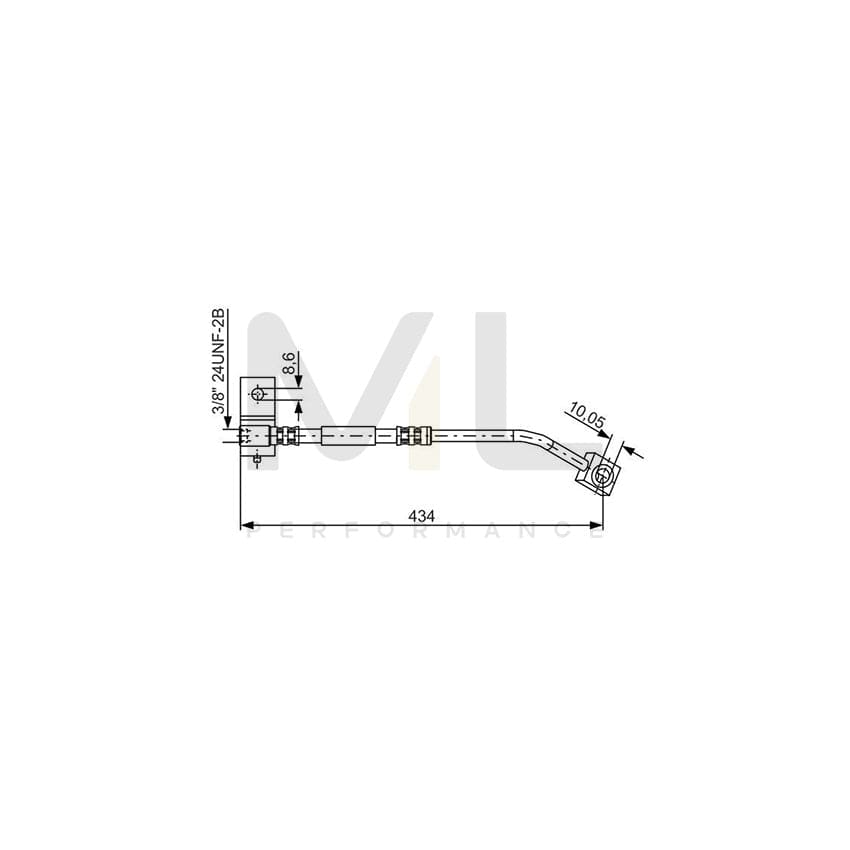 BOSCH 1 987 481 333 Brake Hose for CHRYSLER PT CRUISER 310mm, 3/8 | ML Performance Car Parts