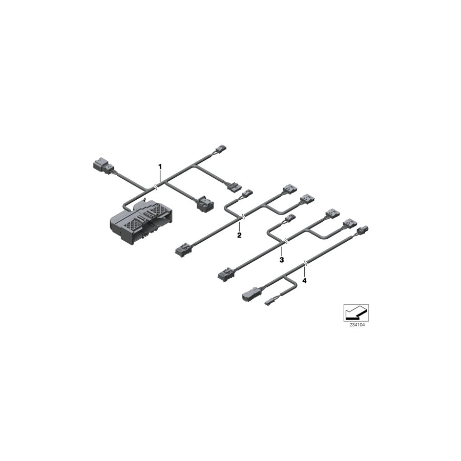 Genuine BMW 61129336951 F25 F26 Adapter Line For Lumbar/Backrest Width (Inc. X4 20dX, X4 28iX & X3 20dX) | ML Performance US Car Parts
