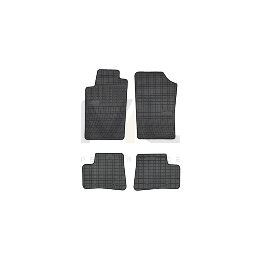 FROGUM Tailored 542711 Floor mat set for PEUGEOT 206 Elastomer, Front and Rear, Quantity: 4, Black, (LHD)