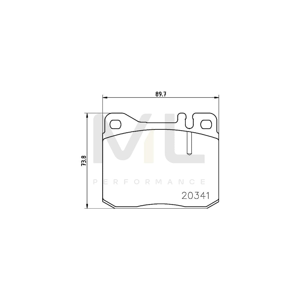 Hella 8DB 355 017-431 Brake Pad Set Prepared For Wear Indicator