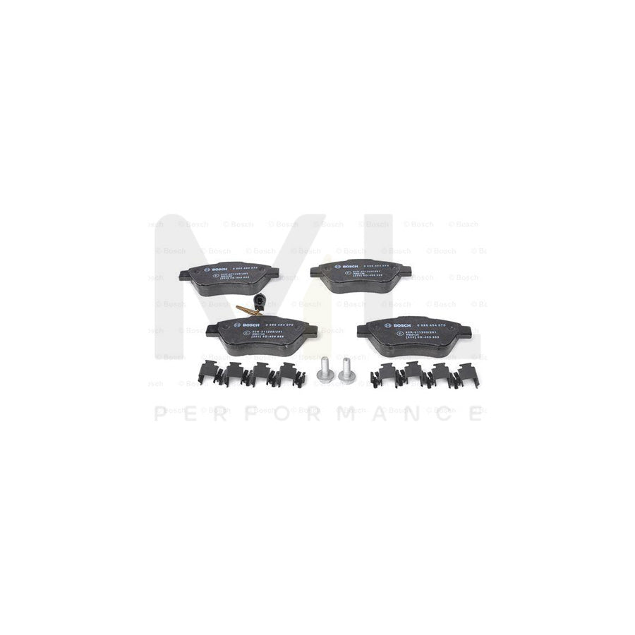 Bosch 0986494070 Brake Pad Set Incl. Wear Warning Contact, With Anti-Squeak Plate, With Bolts/Screws, With Mounting Manual BP980 | ML Performance Car Parts