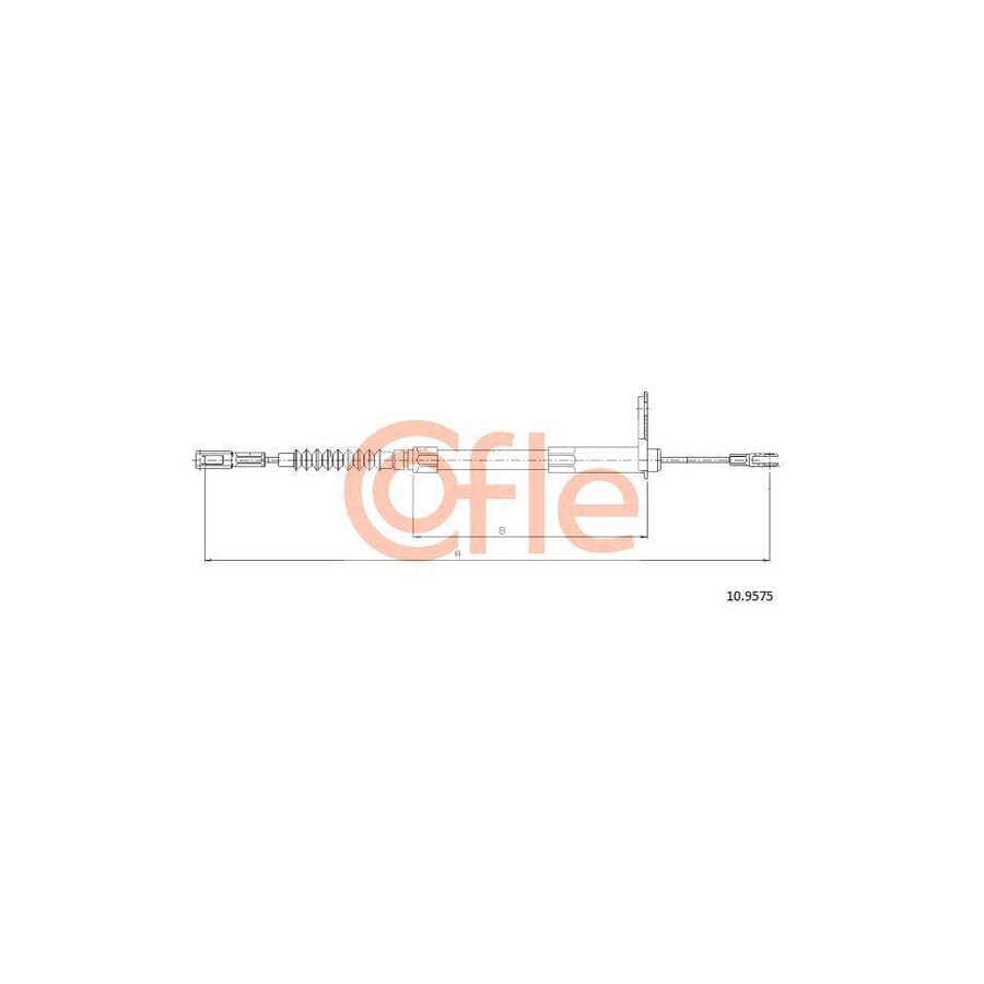 Cofle 10.9575 Hand Brake Cable Suitable for Mercedes-Benz S-Class