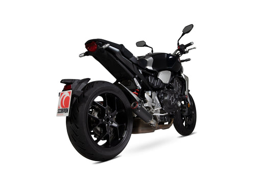 Scorpion PHA187BCER Honda CB1000 R Red Power Slip-On - Black Ceramic Coated Sleeve | ML Performance US US