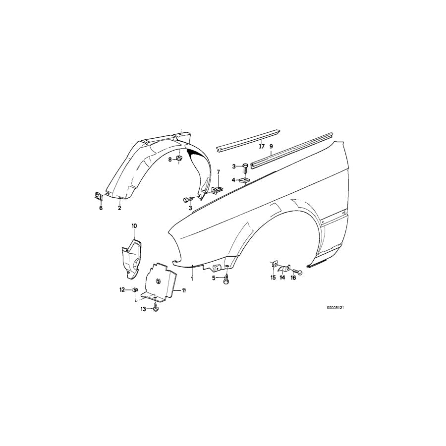 Genuine BMW 41351976052 E30 Classic Side Panel, Front Right (Inc. M3 & E30 M3 Gr.N) | ML Performance US Car Parts