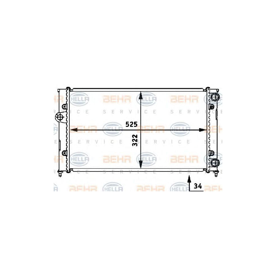 Hella 8MK 376 713-764 Engine Radiator