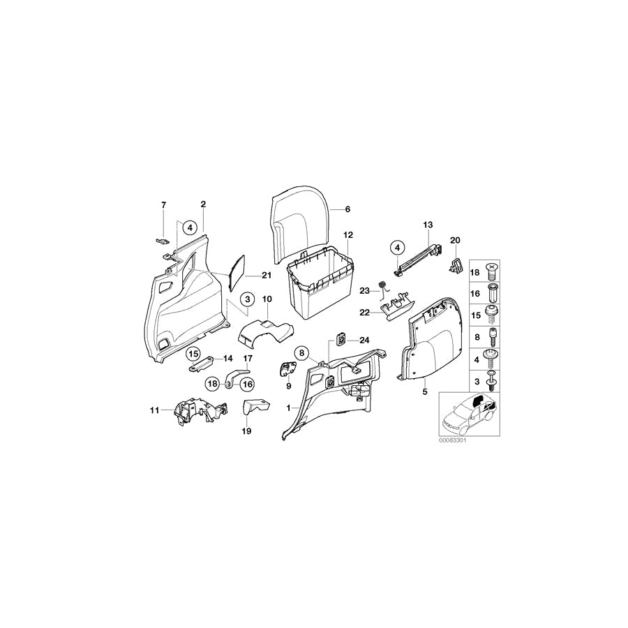 Genuine BMW 51478233657 E46 Trim Panel Left ANTHRAZIT (Inc. 320d, 325i & 330xd) | ML Performance US Car Parts