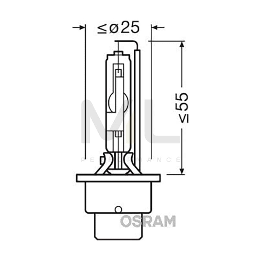 OSRAM XENARC COOL BLUE INTENSE 66250CBI Bulb, spotlight D2R (gas discharge tube) 85V 35W P32d-3 6000K Xenon