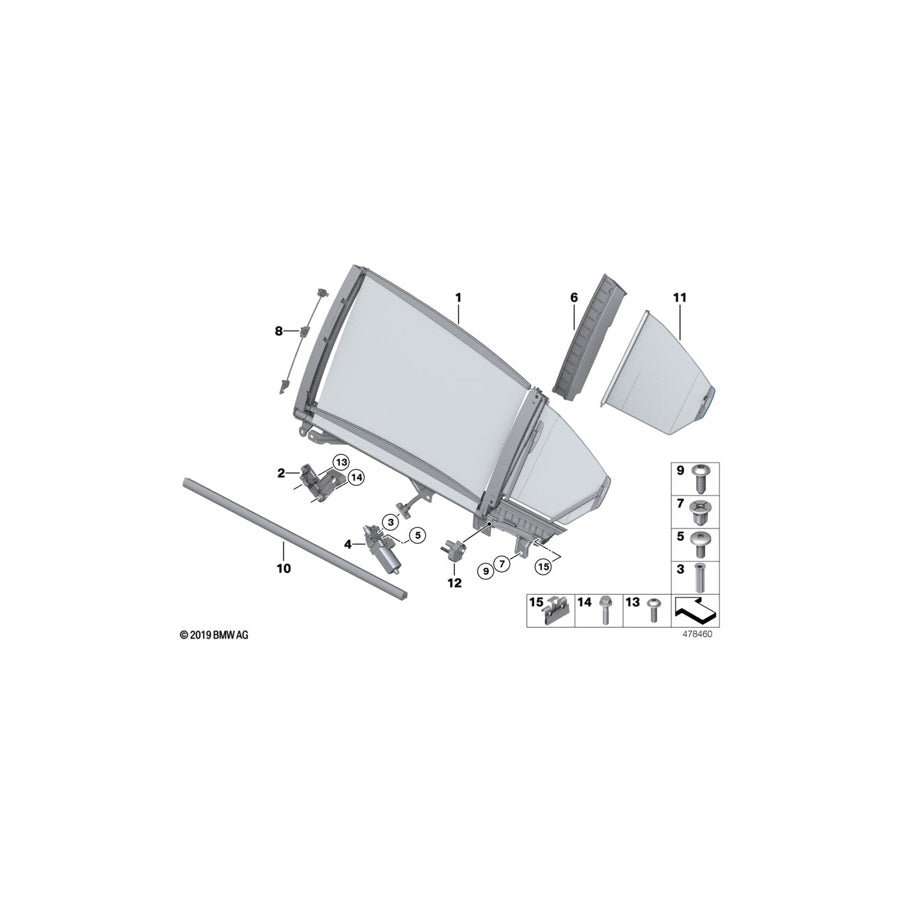 Genuine BMW 51359168846 Right Rear Door Sun Blind (Inc. 760Li, 730Li & 750LiX 4.4) | ML Performance US Car Parts
