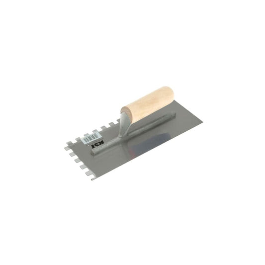 R.S.T. RST6260 Notched Trowel 10mm Square Notches Wooden Handle 11 x 4.1/2in