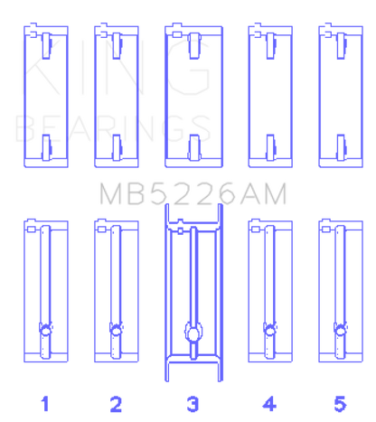 King Engine Bearings Mazda 626 F8 (Size +0.75mm) Main Bearing Set