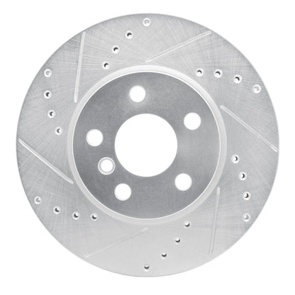 R1 Concepts R1 14-21 Mini Cooper (Excl Clubman) Front Right Drilled & Slotted Silver Brake Rotor