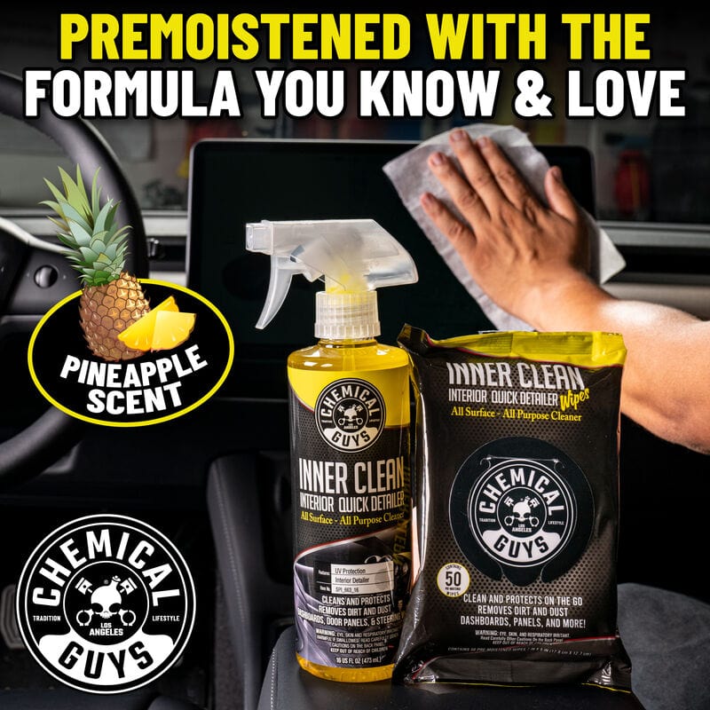 Chemical Guys InnerClean Interior Quick Detailer & Protectant Car Wipes