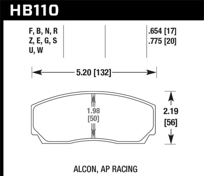 Hawk Performance Hawk AP CP2279 / CP3788 / CP3789 / C5835 / C5880 / C5830 (SC430) Caliper DTC-70 Race Brake Pads