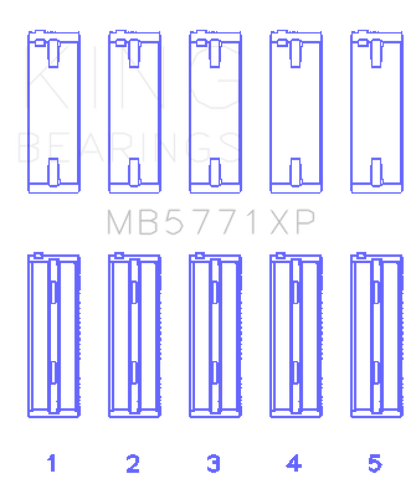 King Engine Bearings Hyundai G4KF Main Bearing Set - Size +0.25mm