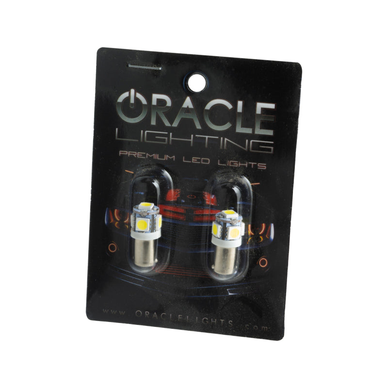 ORACLE Lighting Oracle BA9S 5 LED 3 Chip Bayonet Bulbs (Pair) - White