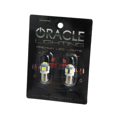 ORACLE Lighting Oracle BA9S 5 LED 3 Chip Bayonet Bulbs (Pair) - White
