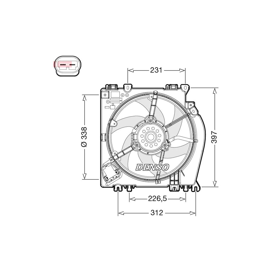DENSO DER46002 Fan, Radiator