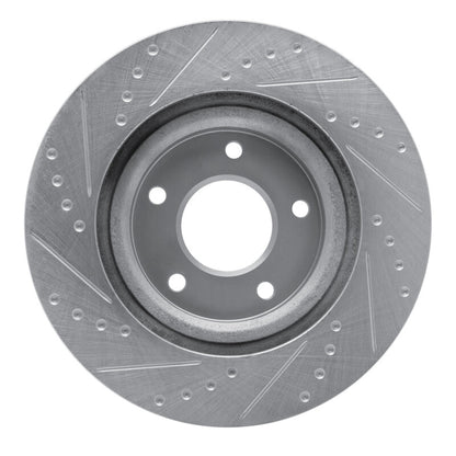 R1 Concepts R1 07-25 Chrysler SEBRING Front Right Drilled & Slotted Silver Brake Rotor