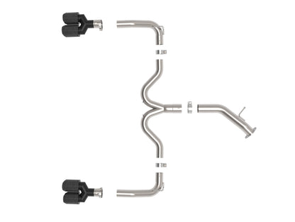 aFe 22-24 Kia Forte GT 1.6L 3in-2.5in 304 Stainless Steel Axle-Back Exhaust w/ Carbon Fiber Tips