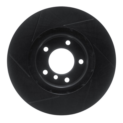 R1 Concepts R1 95-02 BMW M3 Left Front Slotted Black Brake Rotor