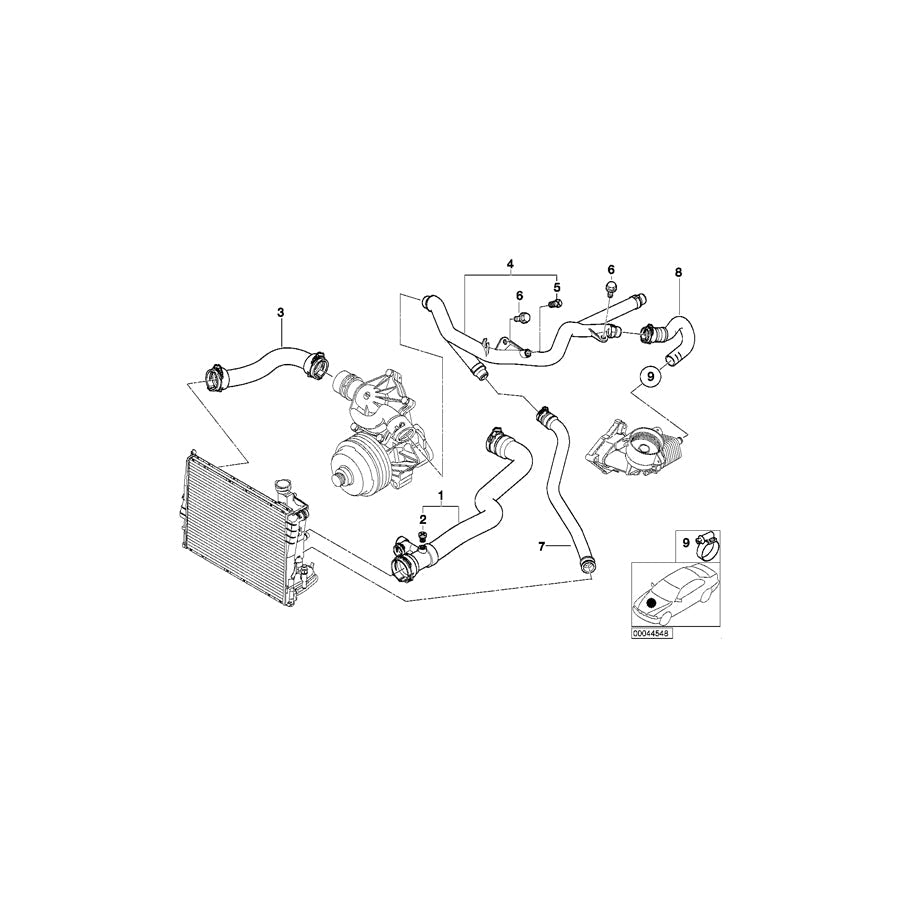 Genuine BMW 11532247849 E46 Water Hose (Inc. 330d & 330xd) | ML Performance US Car Parts