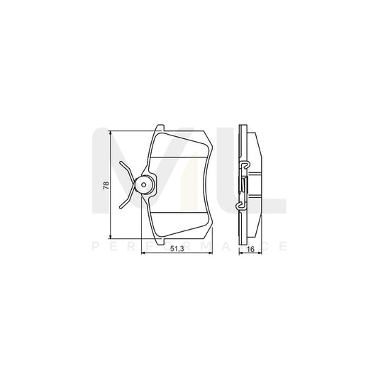 Bosch 0986495231 Brake Pad Set With Anti-Squeak Plate BP1529 | ML Performance Car Parts