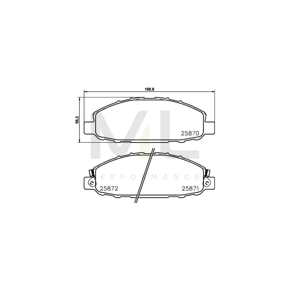 Hella 8DB 355 021-721 Brake Pad Set With Acoustic Wear Warning