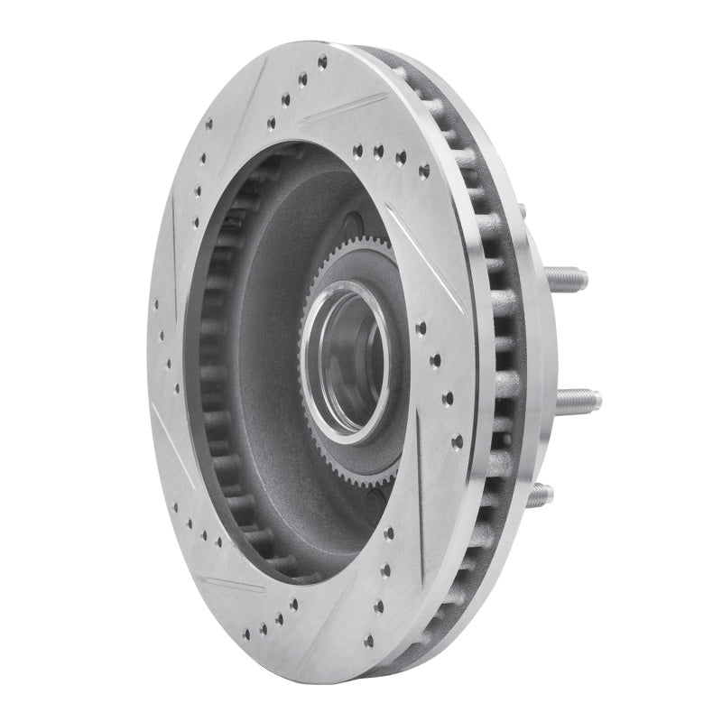 R1 Concepts R1 99-02 Ford F-250 2WD (Super Duty) Front Right Drilled & Slotted Silver Brake Rotor