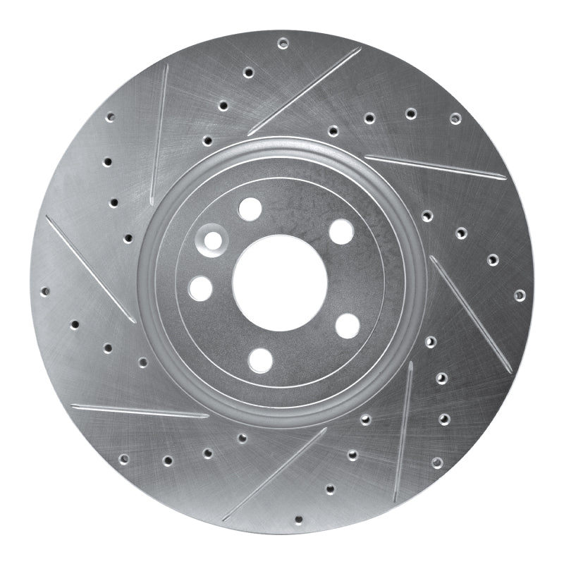 R1 Concepts R1 17-20 Jaguar F-Pace Front Left Drilled & Slotted Silver Brake Rotor
