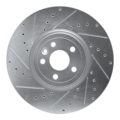 R1 Concepts R1 17-20 Jaguar F-Pace Front Left Drilled & Slotted Silver Brake Rotor