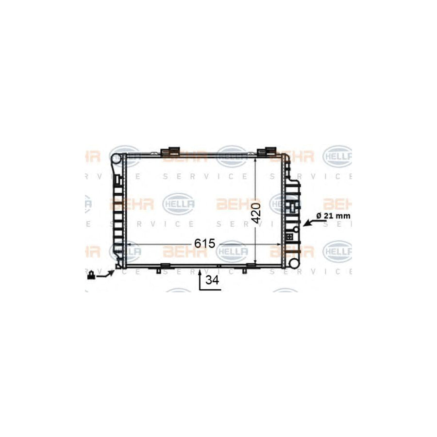 Hella 8MK 376 769-721 Engine Radiator