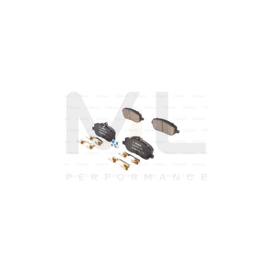 Bosch 0986494615 Brake Pad Set With Integrated Wear Sensor, With Anti-Squeak Plate, With Bolts/Screws, With Accessories BP2610 | ML Performance Car Parts