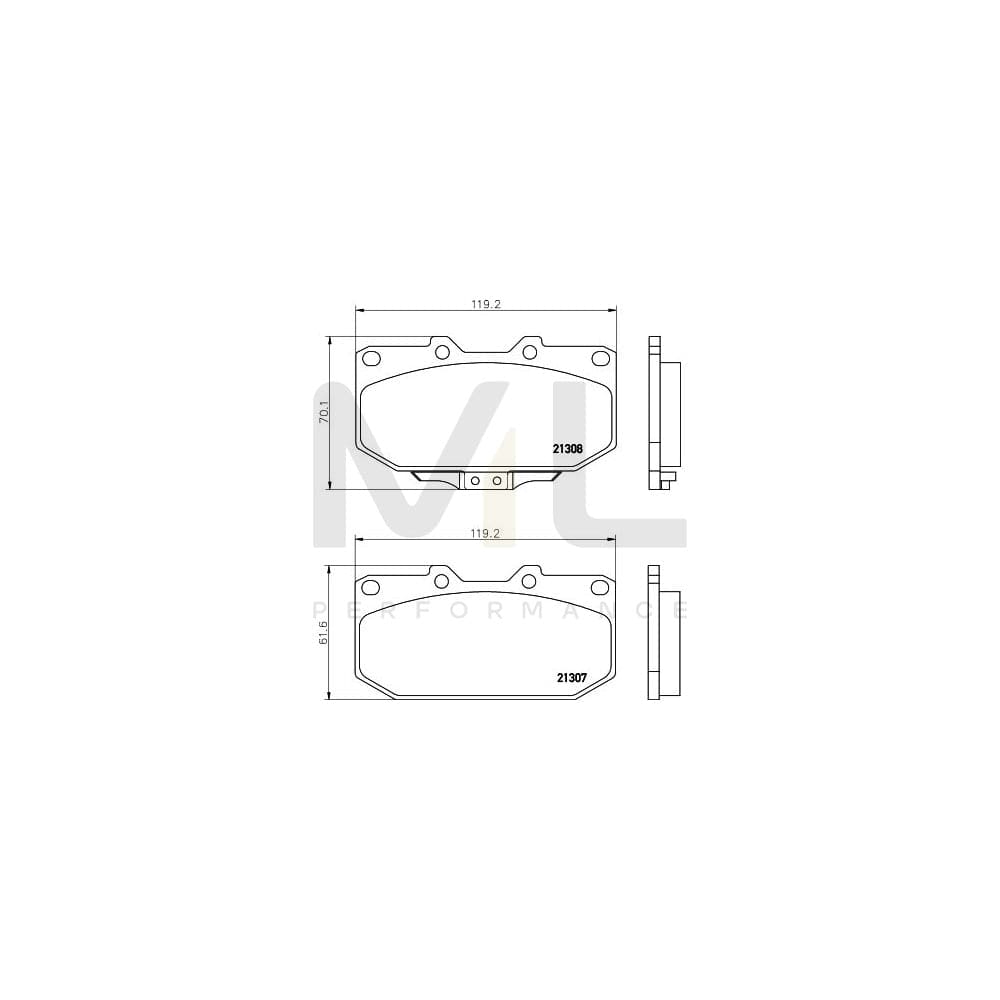 Hella 8DB 355 016-791 Brake Pad Set With Acoustic Wear Warning
