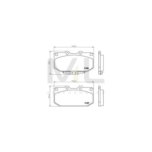 Hella 8DB 355 016-791 Brake Pad Set With Acoustic Wear Warning