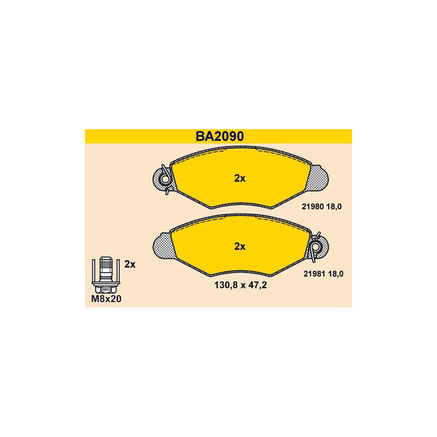 Barum Ba2090 Brake Pad Set
