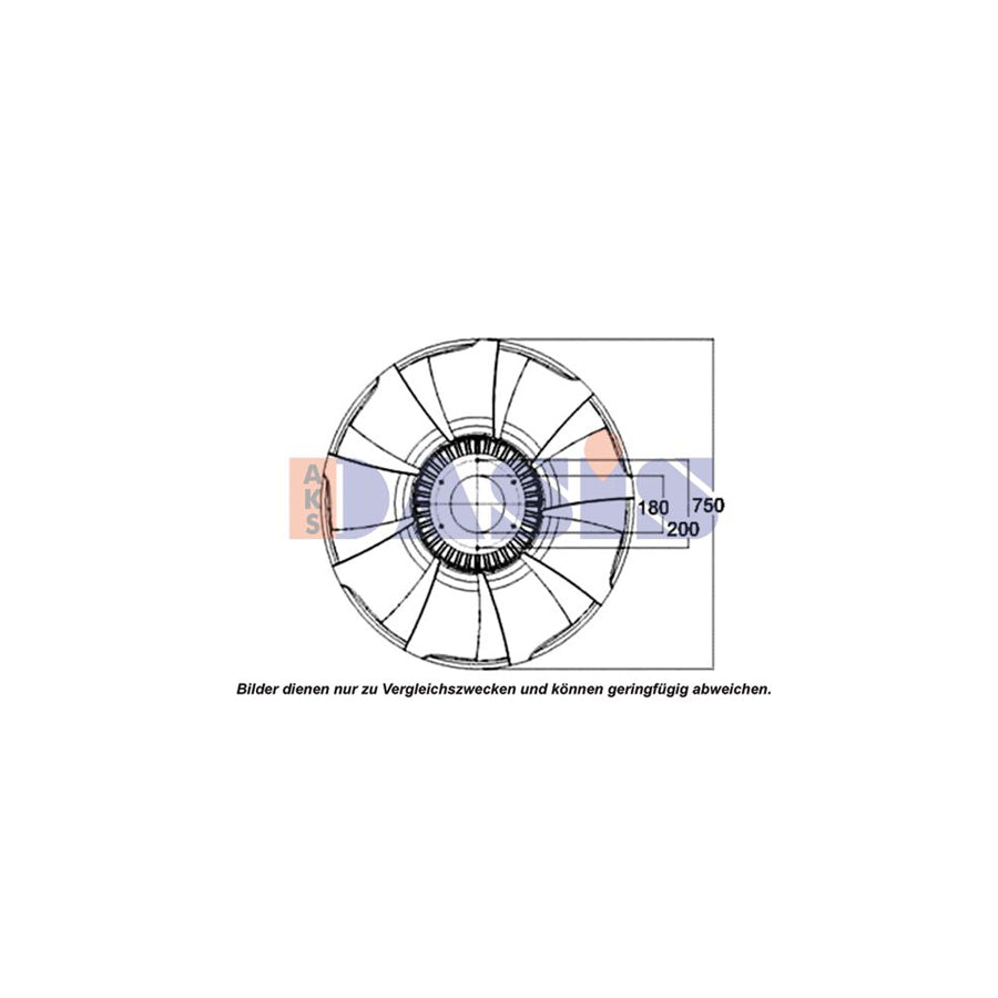AKS Dasis 268026N Fan Wheel, Engine Cooling