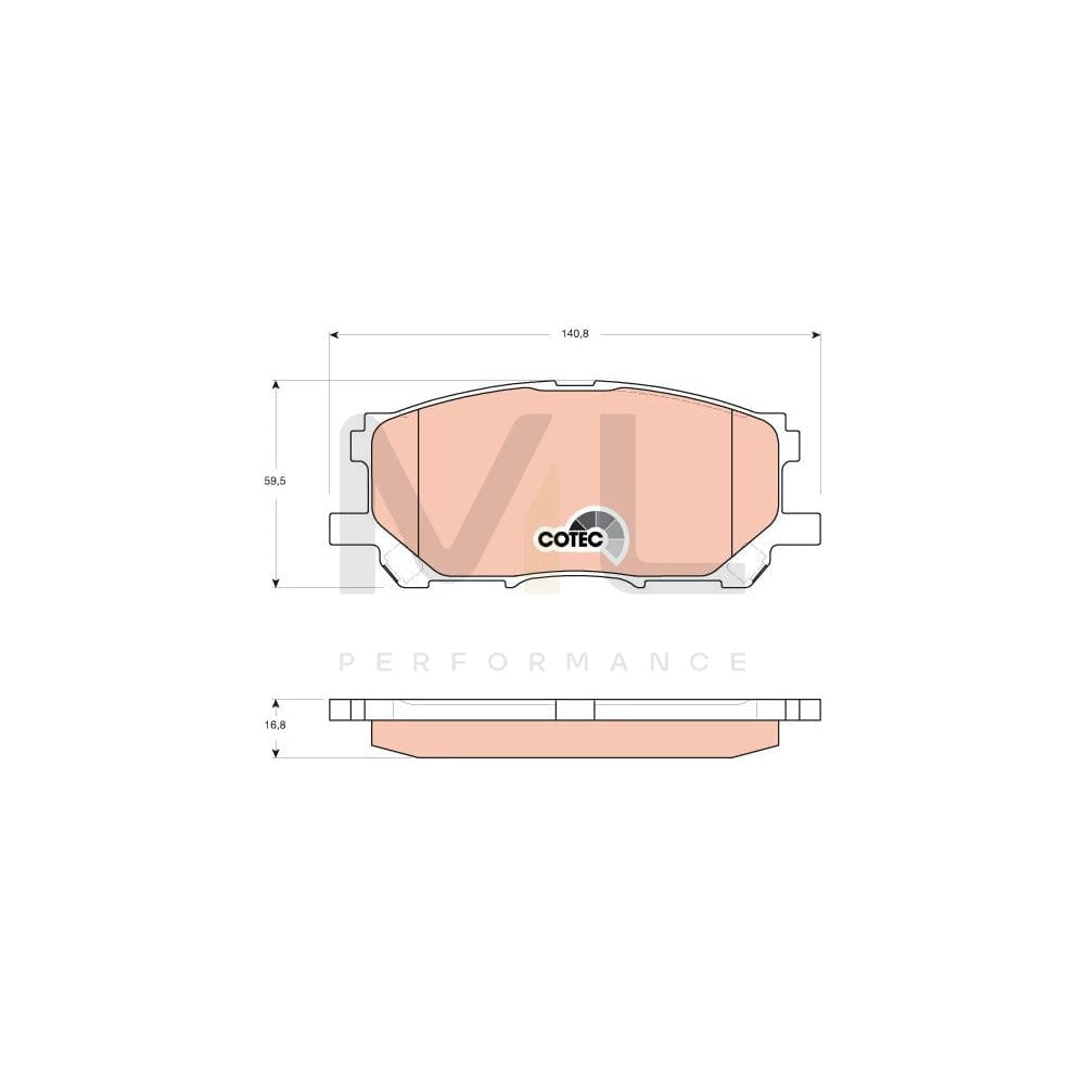 TRW Cotec Gdb3397 Brake Pad Set Not Prepared For Wear Indicator | ML Performance Car Parts