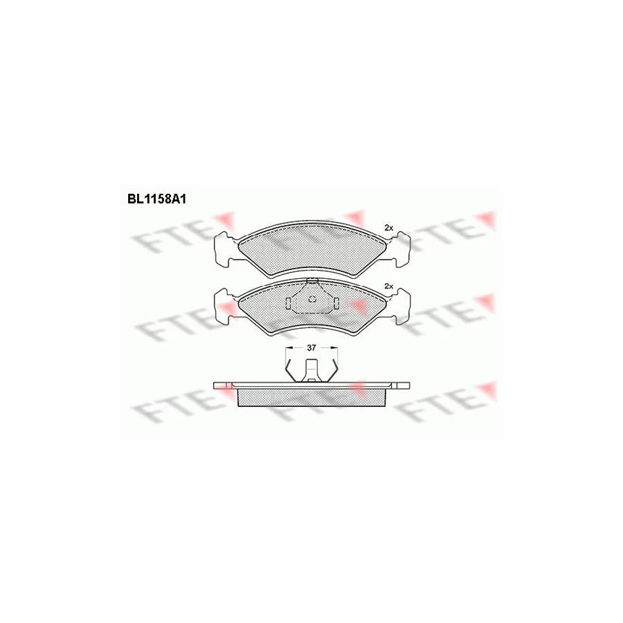 FTE Bl1158A1 Brake Pad Set for Ford Fiesta