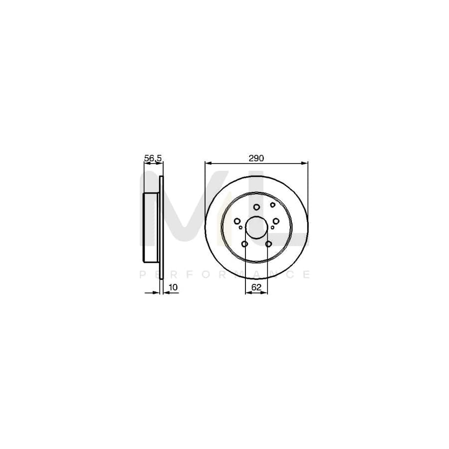 BOSCH 0 204 173 007 Brake Disc | ML Performance Car Parts