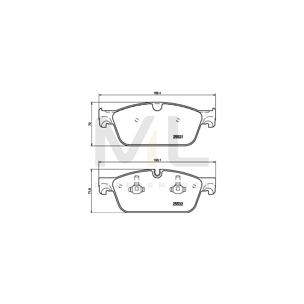 Hella 8DB 355 020-141 Brake Pad Set Prepared For Wear Indicator