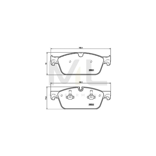 Hella 8DB 355 020-141 Brake Pad Set Prepared For Wear Indicator