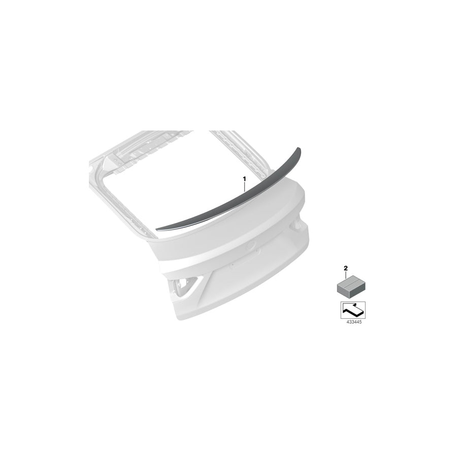 Genuine BMW 51628063230 Primed Rear Spoiler (Inc. X6 M) | ML Performance US Car Parts