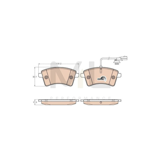 TRW Gdb1941 Brake Pad Set For Renault Kangoo Cotec, Incl. Wear Warning Contact | ML Performance Car Parts