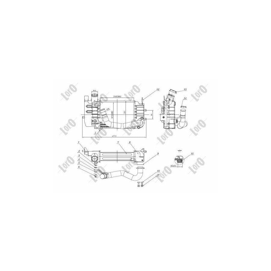 Abakus 0510180001 Intercooler for Toyota Yaris III Hatchback (Xp13)